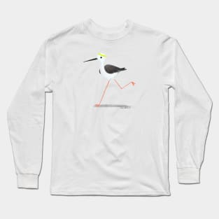 Black Winged Stilt Bird Marathonist Long Sleeve T-Shirt